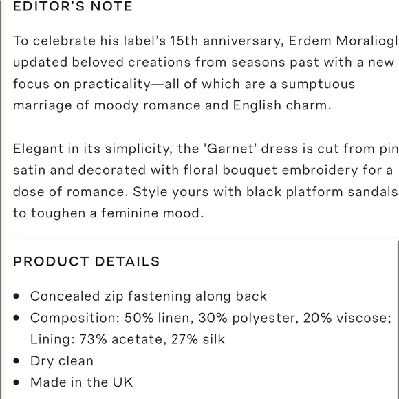 Erdem couture silk dress NWT (New with Tags) size 4 - Picture 13 of 16